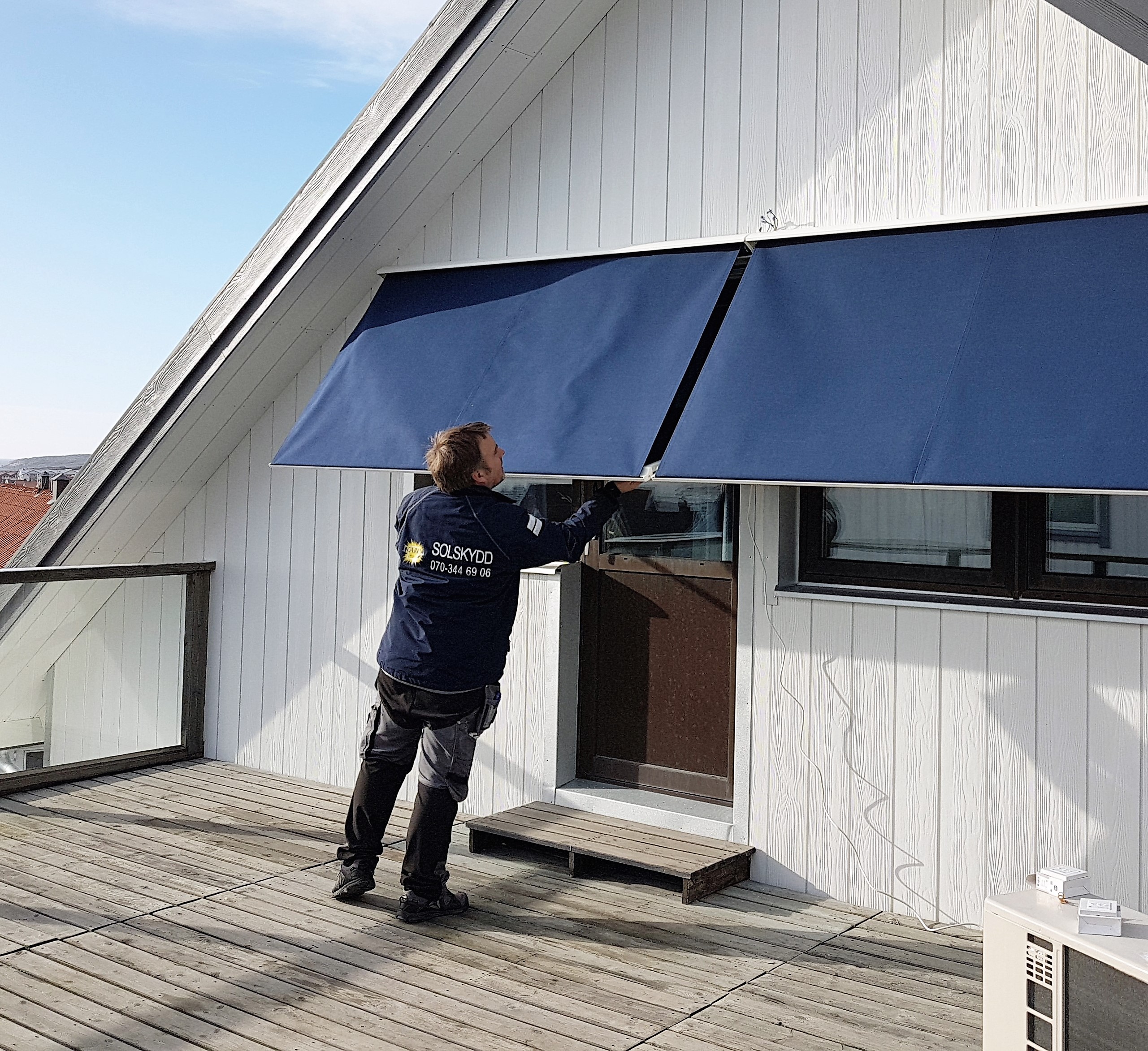 Service av fönstermarkiser, ikaros solskydd